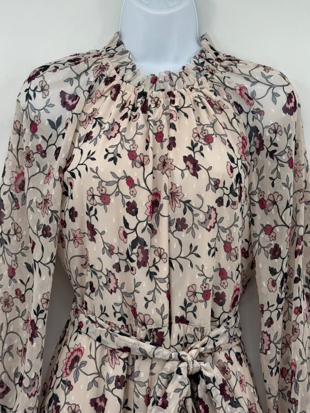 Eliza J Floral Ruffle Mini Cocktail Dress Belted Size 8P - Picture 2 of 12